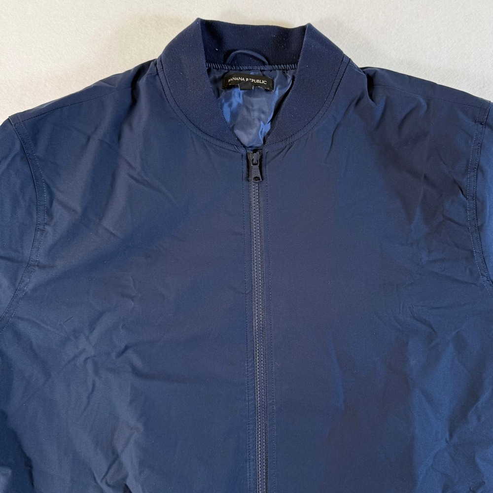 Banana Republic Bomber Jacket Mens 2XL Full Zip Lightweight Navy Blue